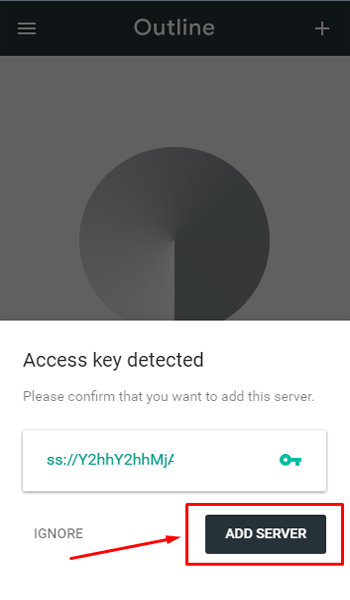 Outline VPN Connect: Add Server